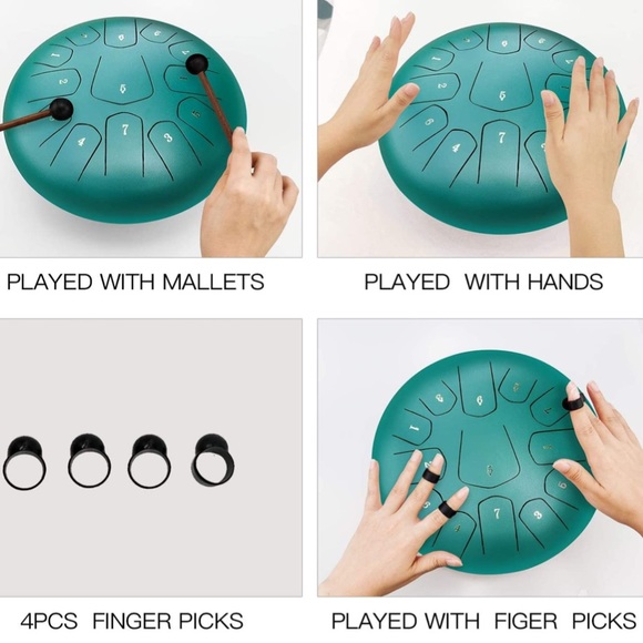 12” large Steel tongue drum - Picture 5 of 5